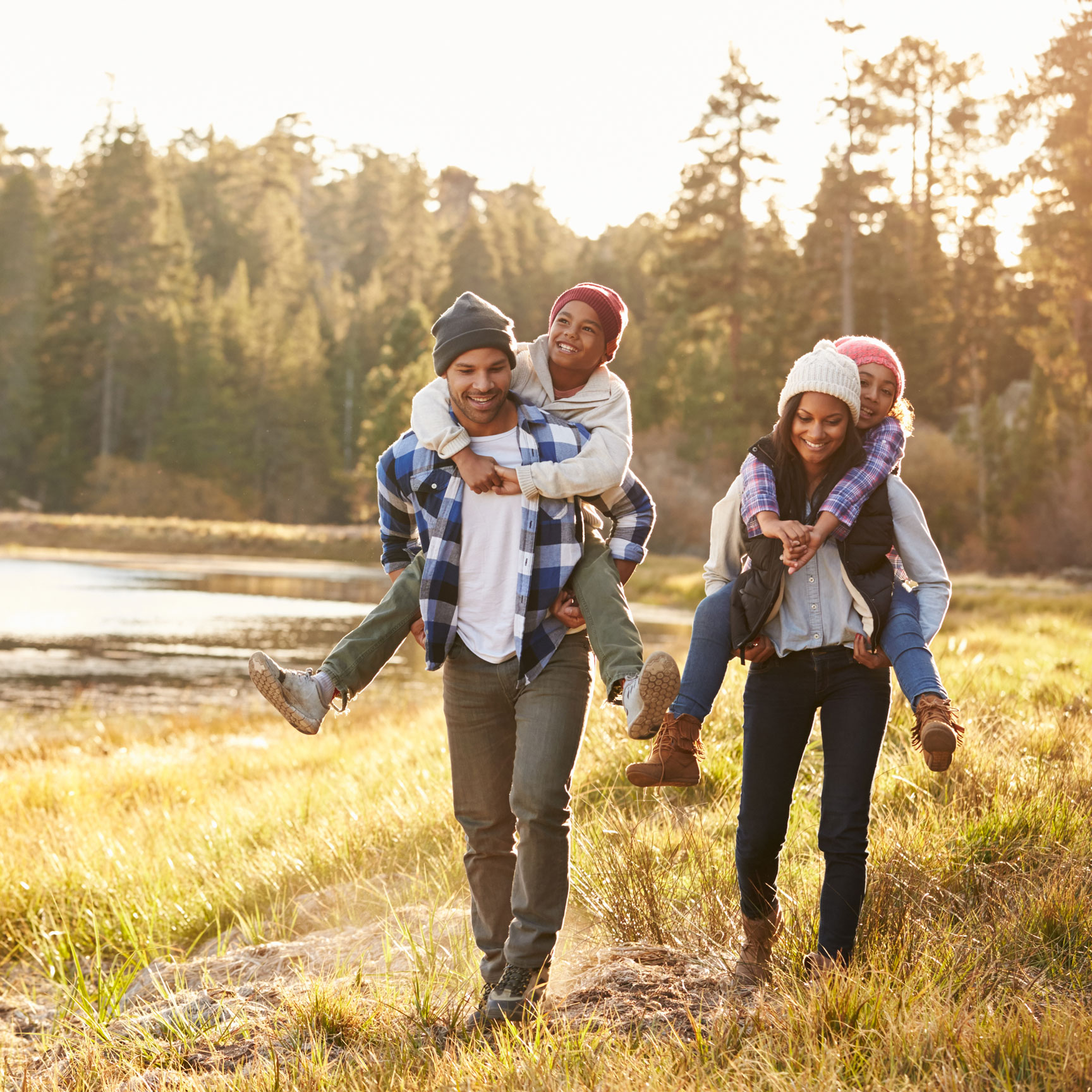 Image of young family enjoying the outdoors